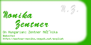 monika zentner business card